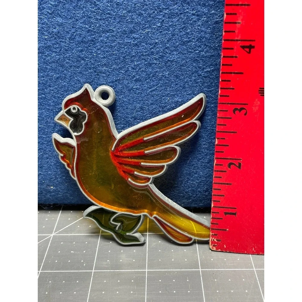 Suncatcher Cardinal Red Bird Vintage